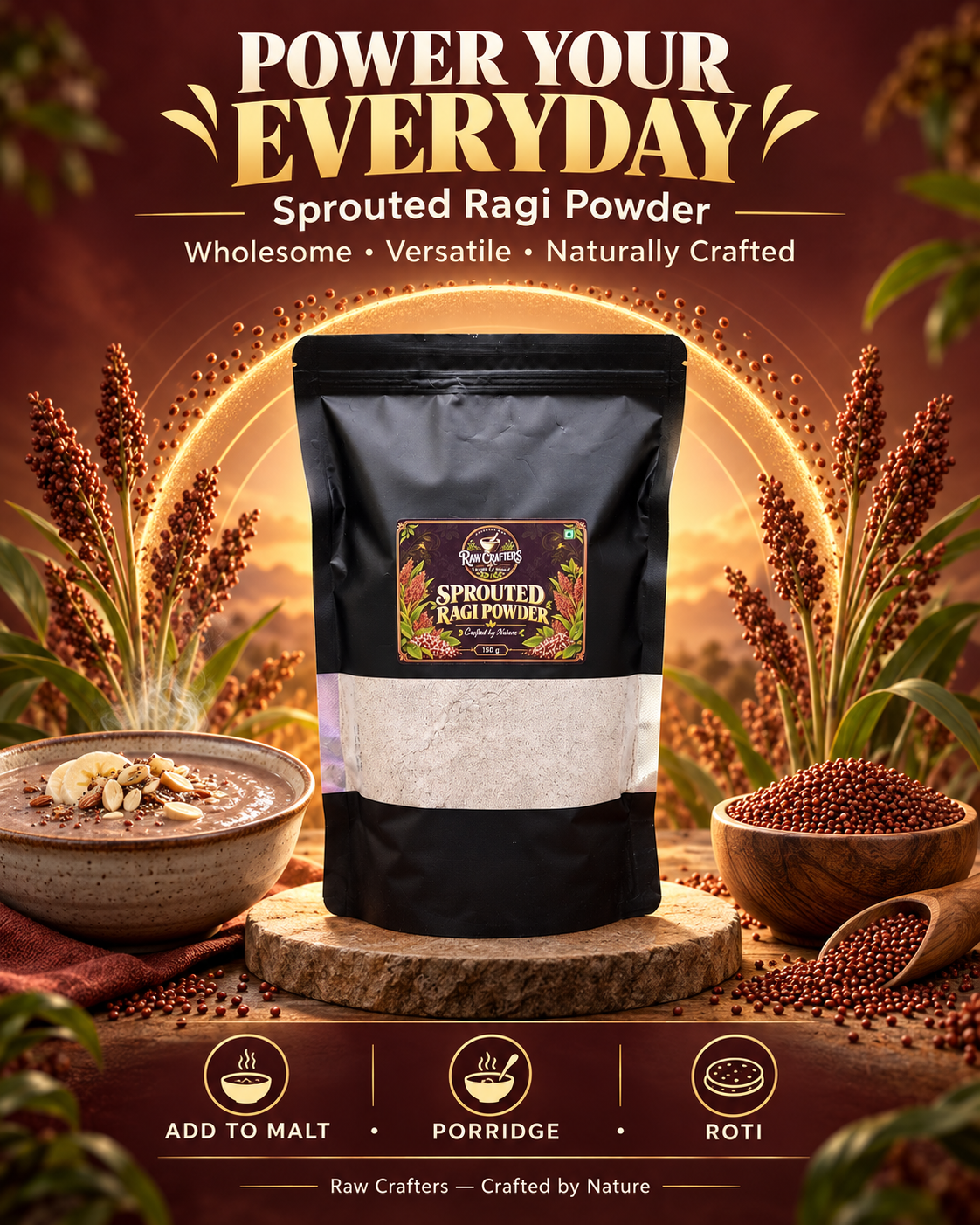Sprouted Ragi Powder 1Kg